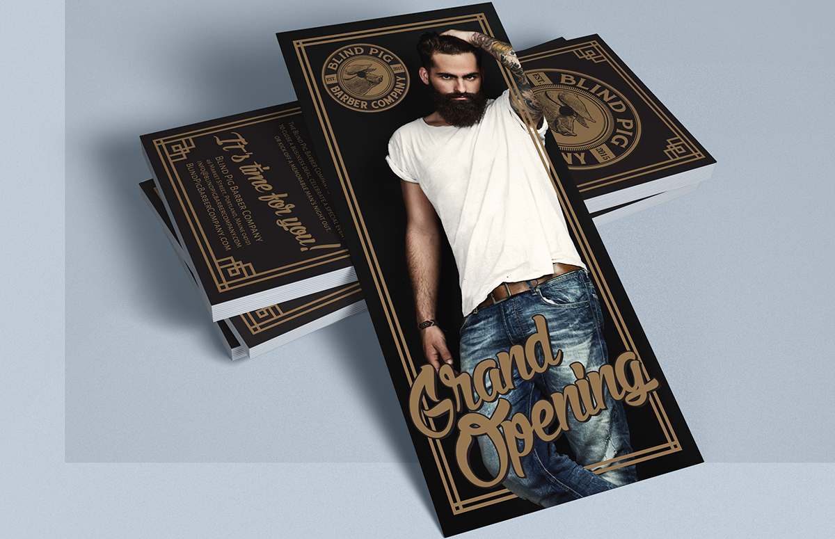 Blind Pig Barber Company Rack Cards