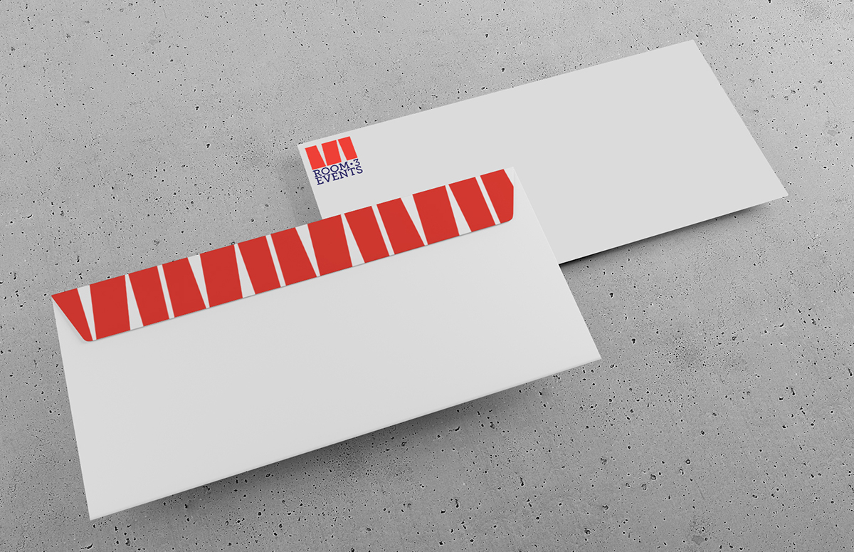 Room Three number ten envelopes