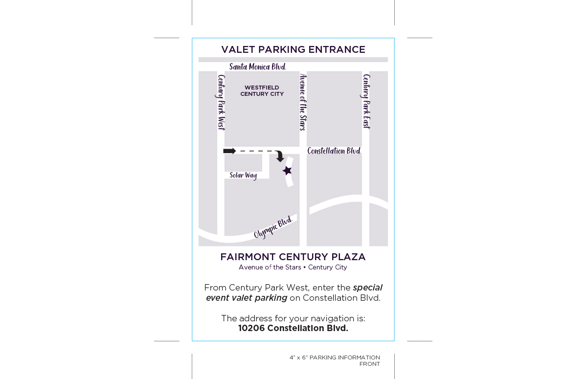 Taste for a Cure invitation - valet parking insert card